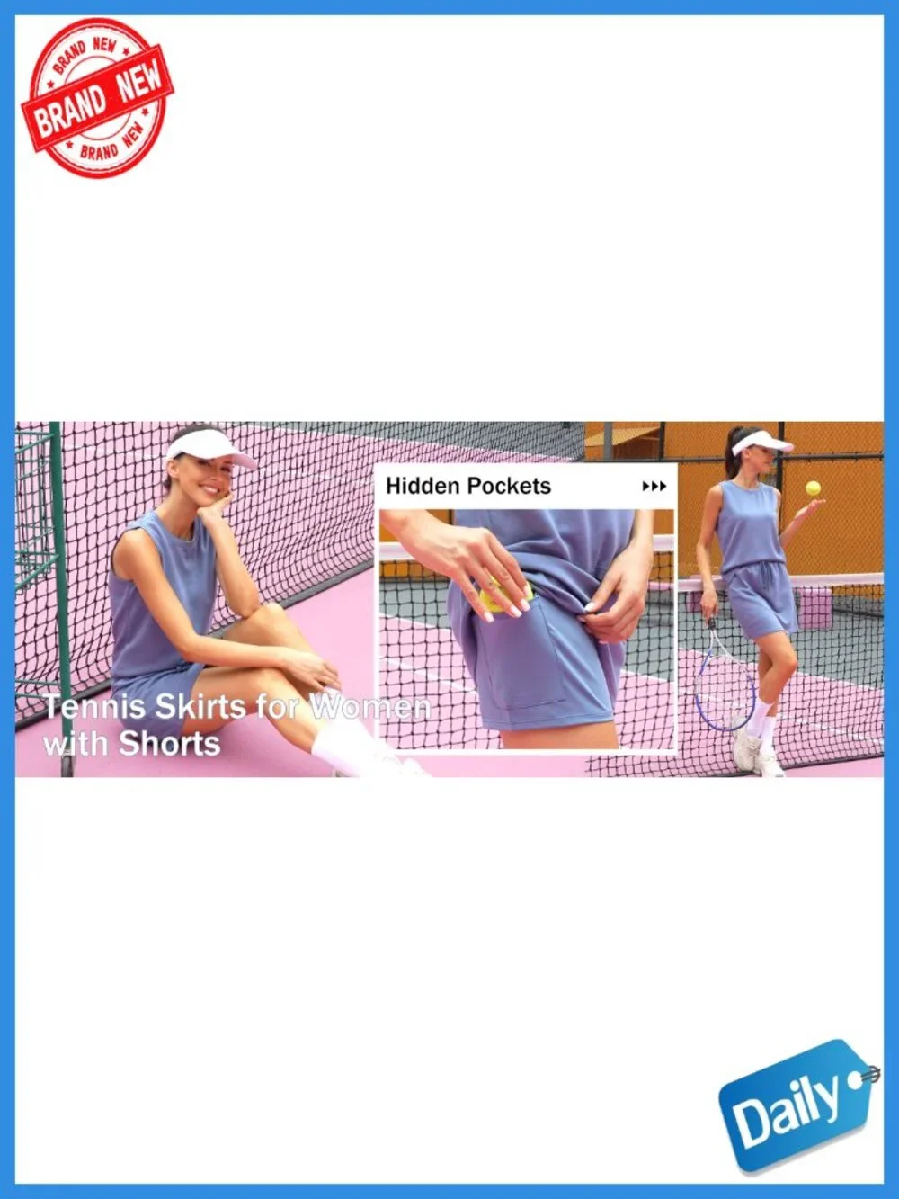 Women's 2-Piece Tennis Skirt Set Active Lounge Outfit